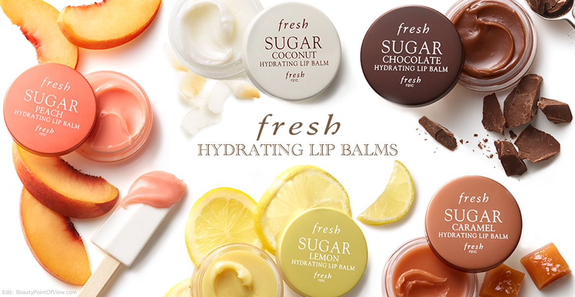 Fresh Sugar Hydrating Lip Balms in Coconut, Lemon, Peach & Chocolate:  Review and Swatches